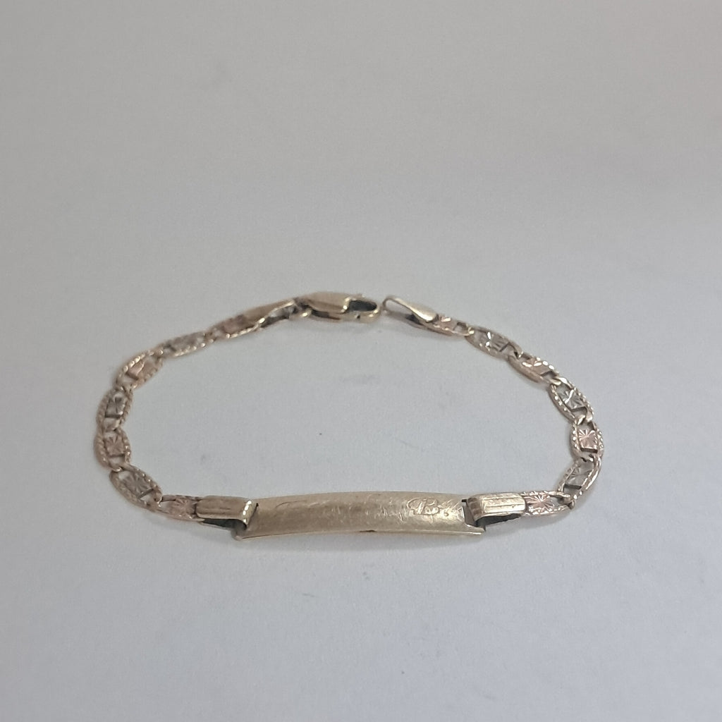 PULSERA ORO COMBINADO 14 K 3,10 GRMS (SEMINUEVO)