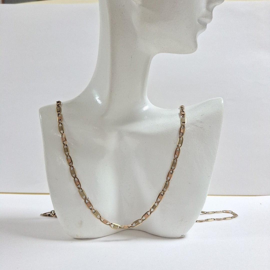 CADENA ORO COMBINADO 10 K 8.9 GRMS (SEMINUEVO)