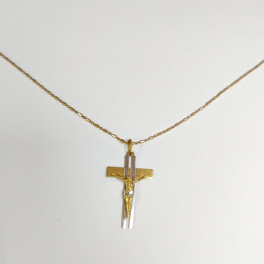 CADENA, CRUCIFIJO ORO 14 K 4.8 GRMS (SEMINUEVO)
