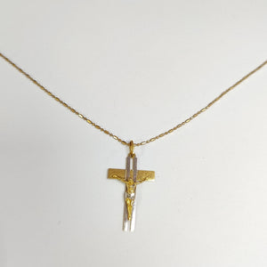 CADENA, CRUCIFIJO ORO 14 K 4.8 GRMS (SEMINUEVO)