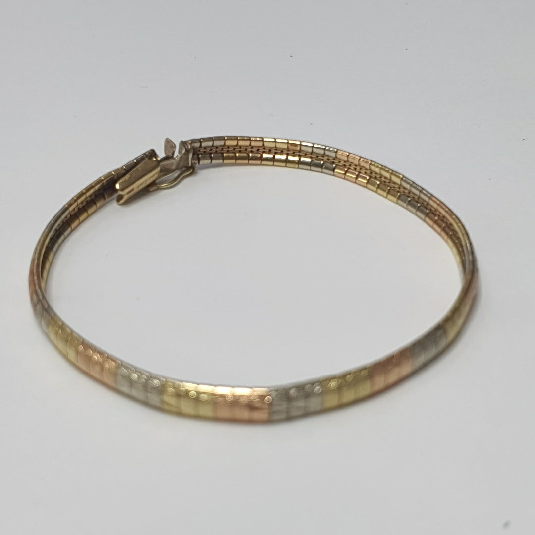 PULSERA ORO COMBINADO 14 K 10,90 GRMS (SEMINUEVO)
