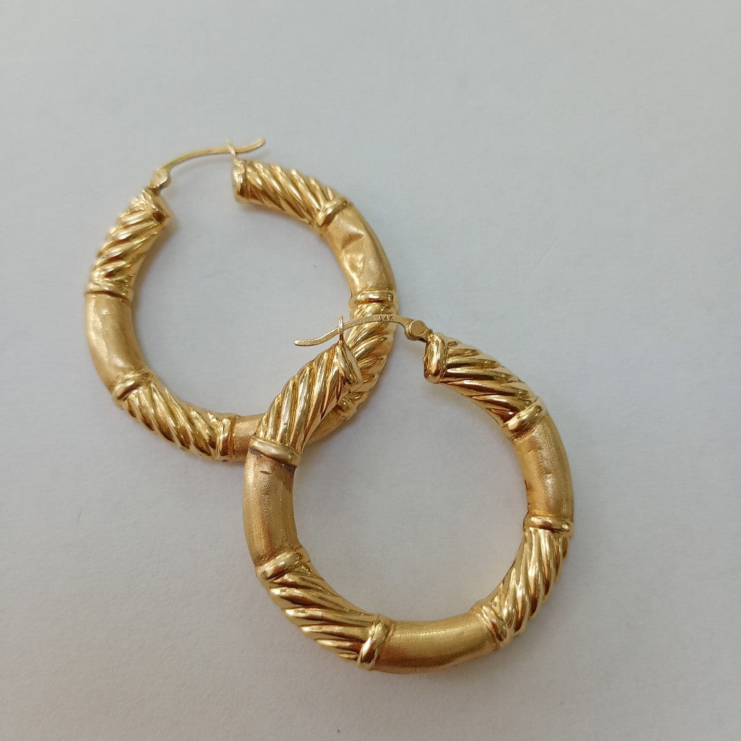ARRACADAS PAR ORO 14 K 4.7 GRMS (SEMINUEVO)