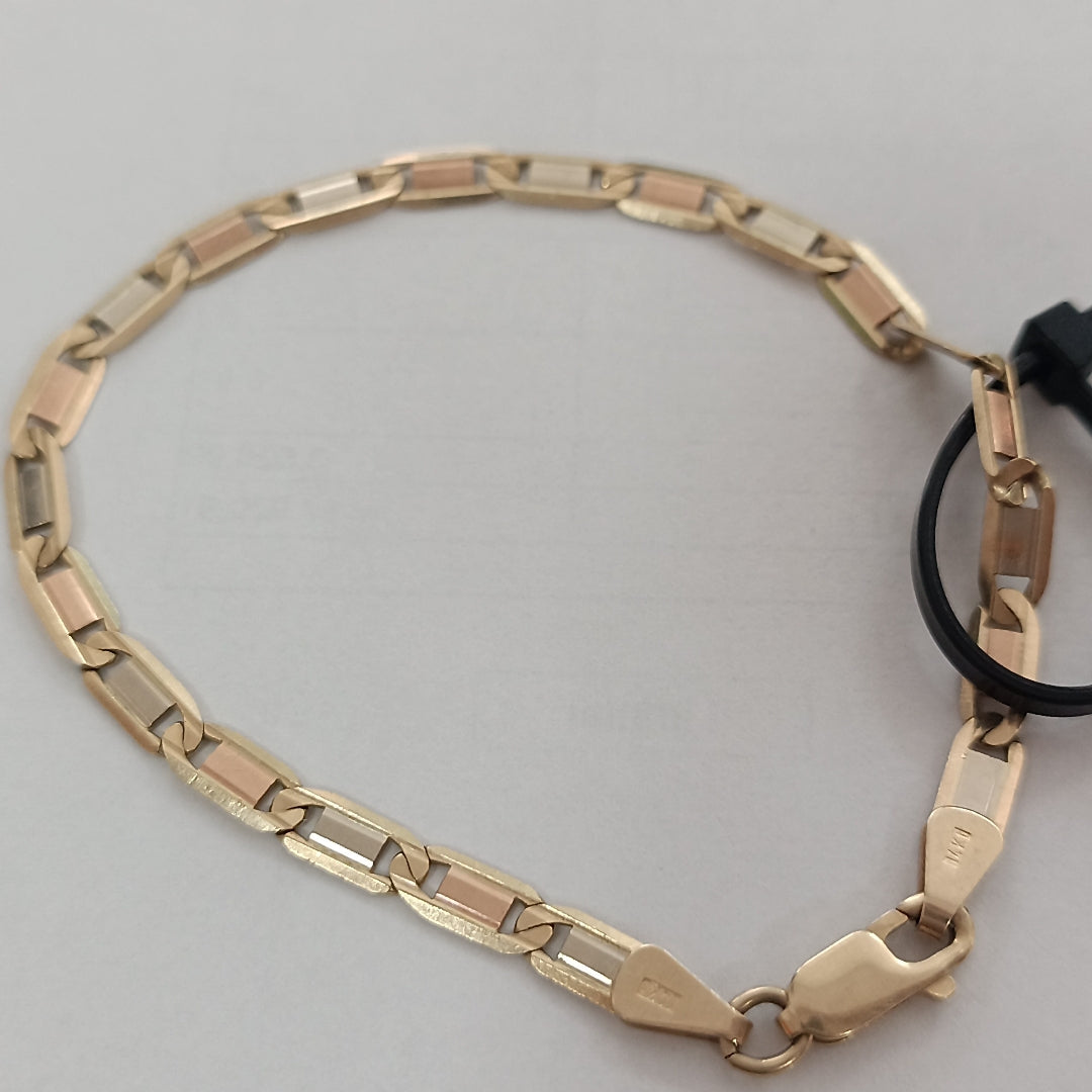 PULSERA ORO, ORO COMBINADO 14 K 4.8 GRMS (SEMINUEVO)