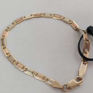 PULSERA ORO, ORO COMBINADO 14 K 4.8 GRMS (SEMINUEVO)