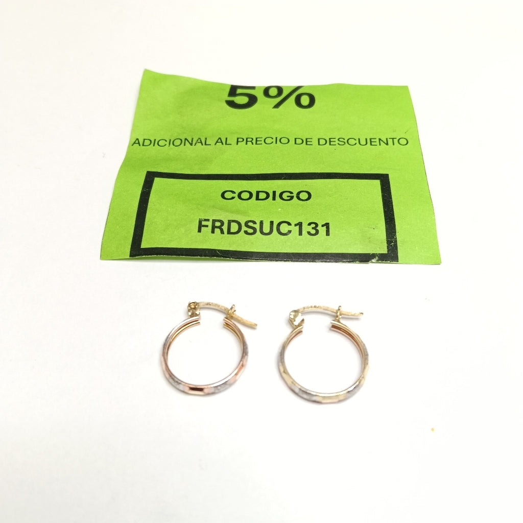 ARRACADAS PAR ORO 14 K 1.5 GRMS (SEMINUEVO)