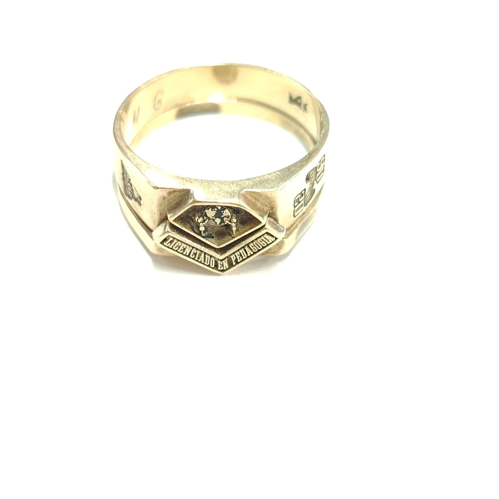ANILLO DE GRADUACIÓN ORO 14 K 5.9 GRMS (SEMINUEVO)