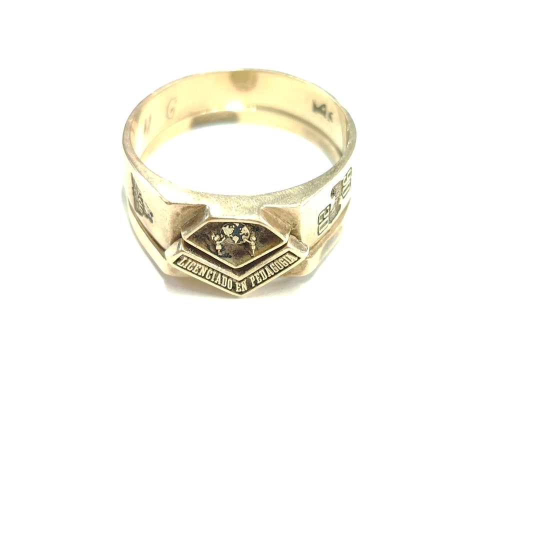 ANILLO DE GRADUACIÓN ORO 14 K 5.9 GRMS (SEMINUEVO)