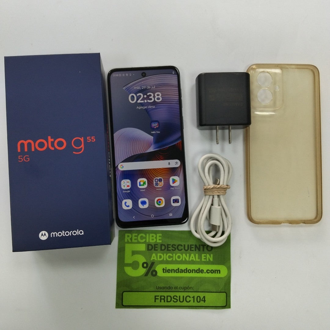 CELULAR MOTOROLA MOTO G55 5G XT2435-1(2024) 256 GB 8 GB RAM (SEMINUEVO)