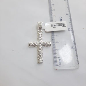 DIJE CRUZ C/CIRCONIAS PLATA .925 8 GR (NUEVO)
