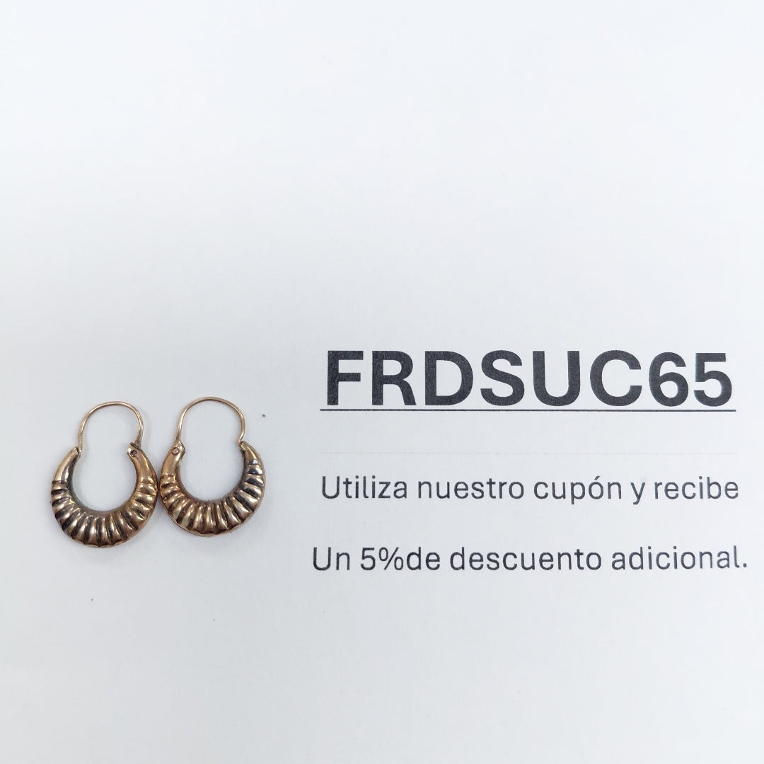 ARRACADAS PAR ORO 14 K 0.9 GRMS (SEMINUEVO)