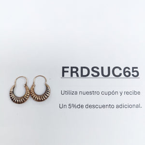 ARRACADAS PAR ORO 14 K 0.9 GRMS (SEMINUEVO)