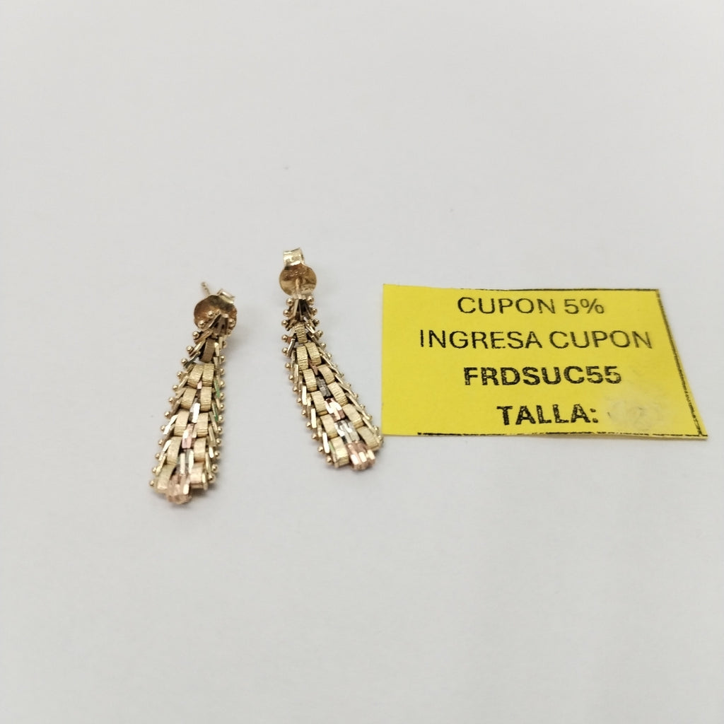 ARETES PAR ORO 14 K 2.3 GRMS (SEMINUEVO)