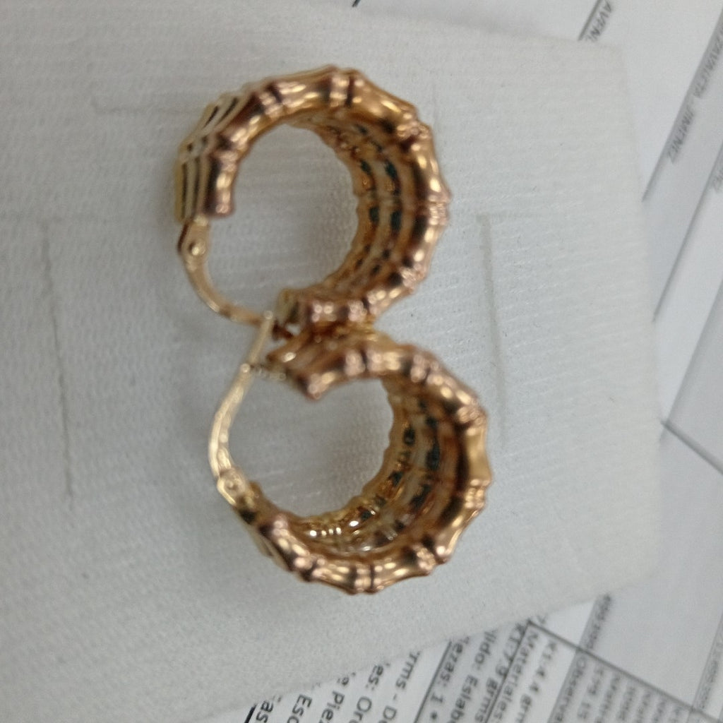 ARRACADAS PAR ORO COMBINADO 14 K 4,30 GRMS (SEMINUEVO)