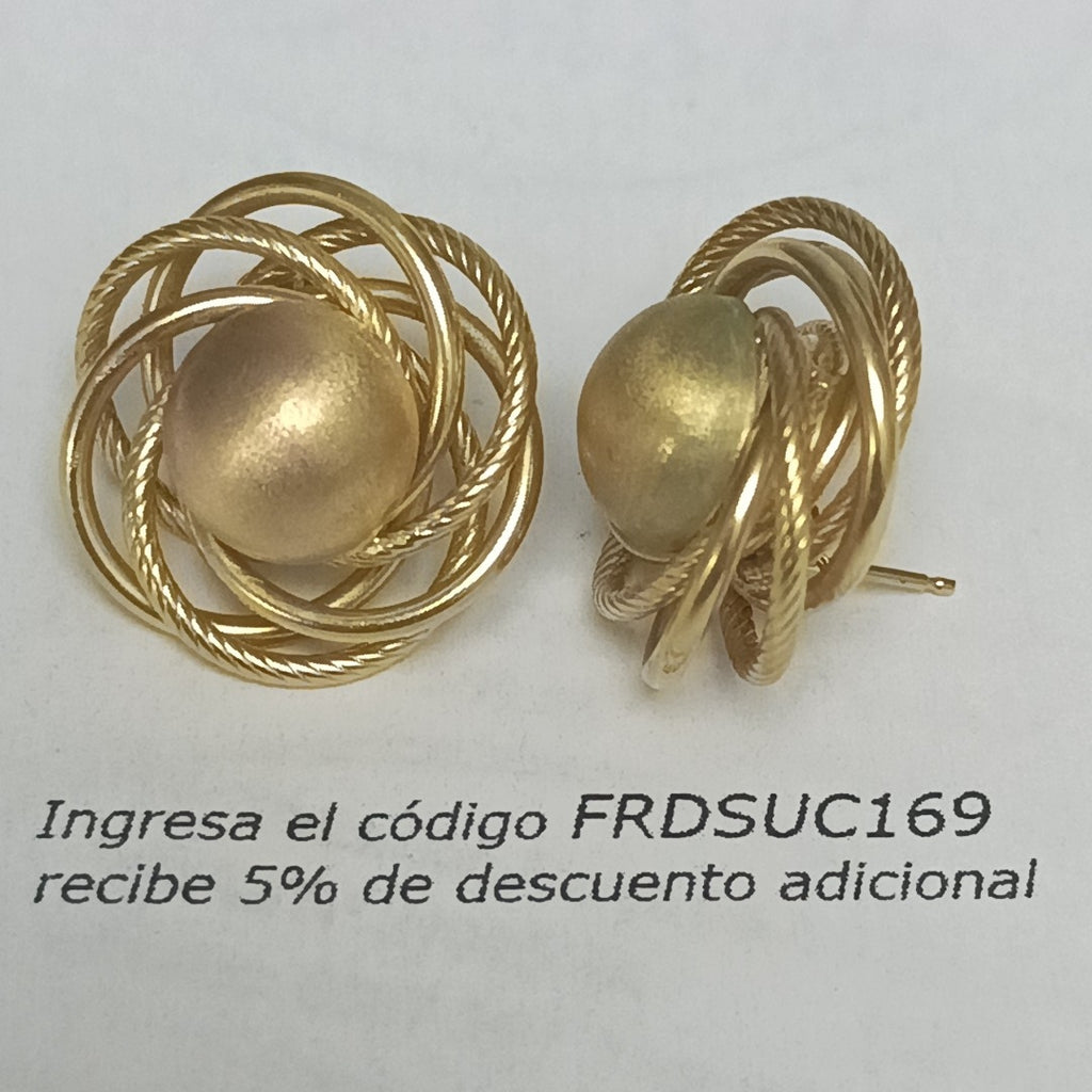 BROQUELES PAR ORO 14 K 6.6 GRMS (SEMINUEVO)