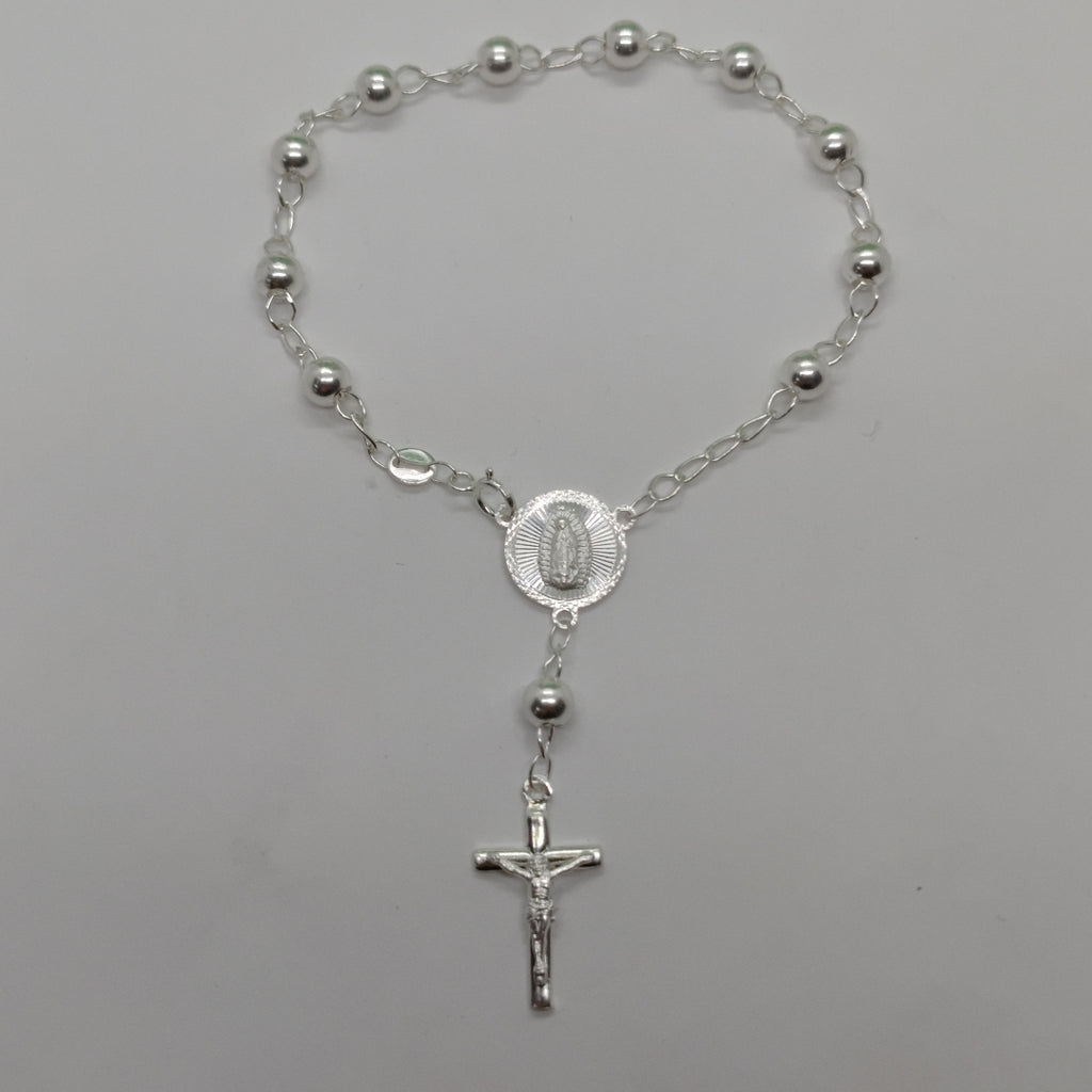 PULSERA TIPO ROSARIO PLATA .925 18 CM 4.12 GR (NUEVO)