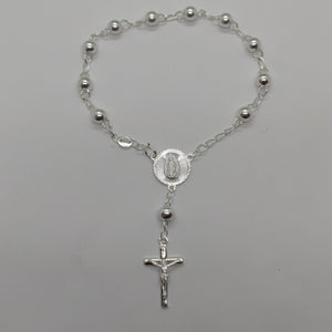 PULSERA TIPO ROSARIO PLATA .925 18 CM 4.12 GR (NUEVO)