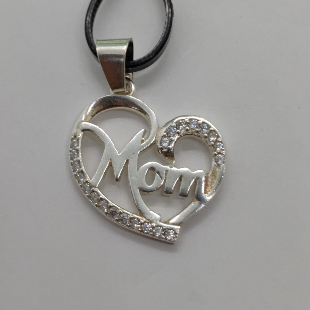 DIJE CORAZON C/CIRCONIAS PLATA .925 3.1 GR (NUEVO)