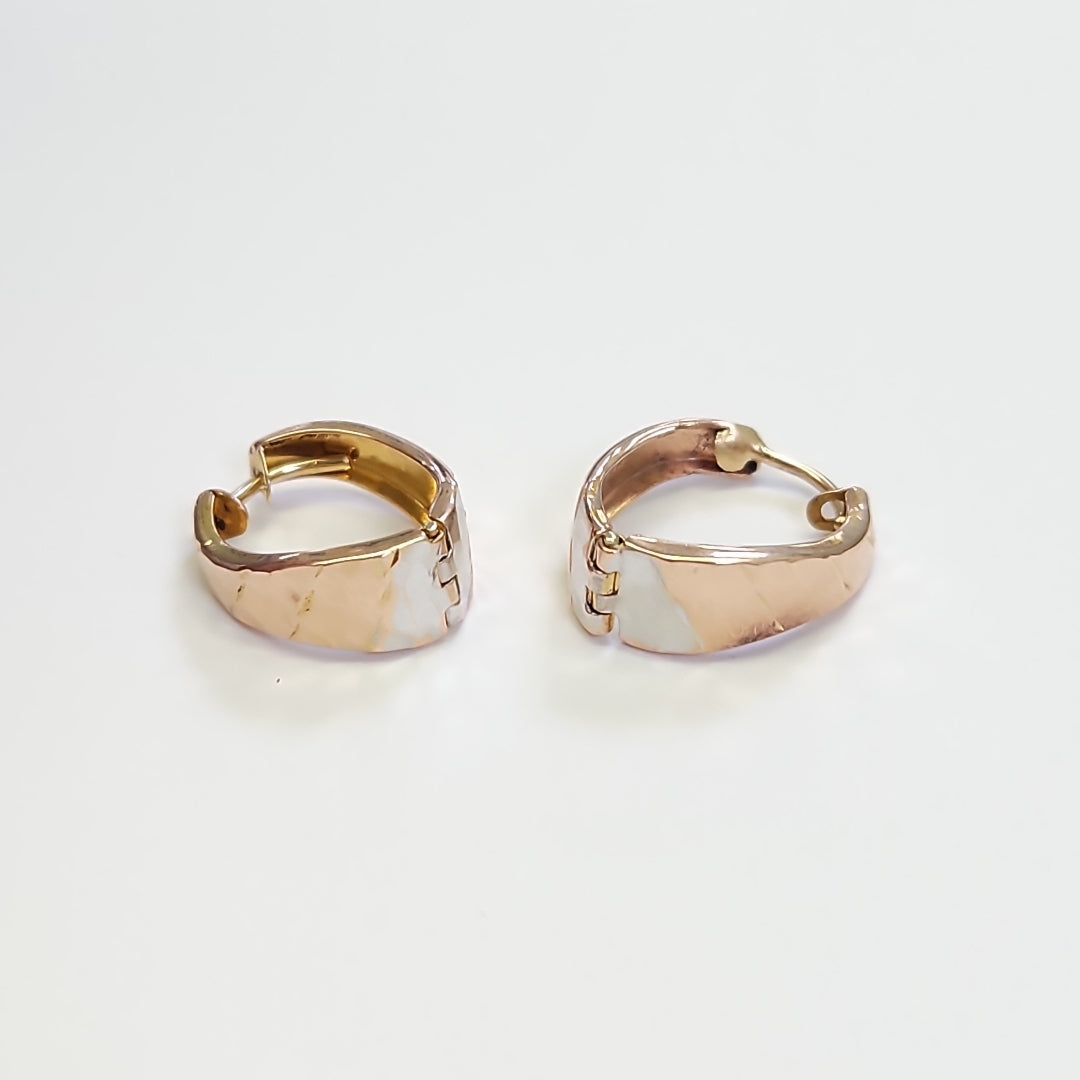 ARETES PAR ORO COMBINADO 10 K 1.2 GRMS (SEMINUEVO)