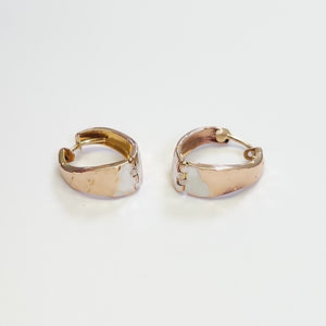 ARETES PAR ORO COMBINADO 10 K 1.2 GRMS (SEMINUEVO)