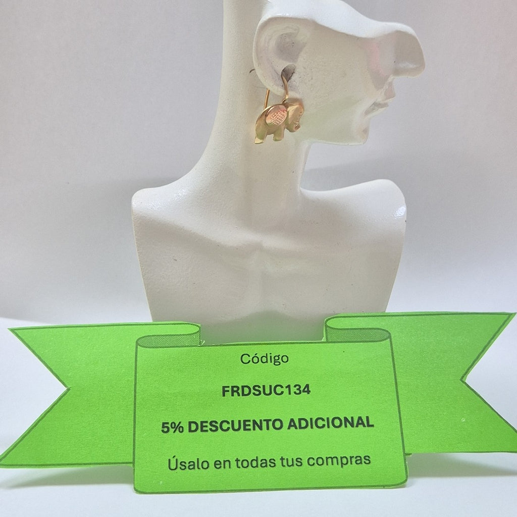 ARETES PAR ORO 10 K 1,50 GRMS (SEMINUEVO)