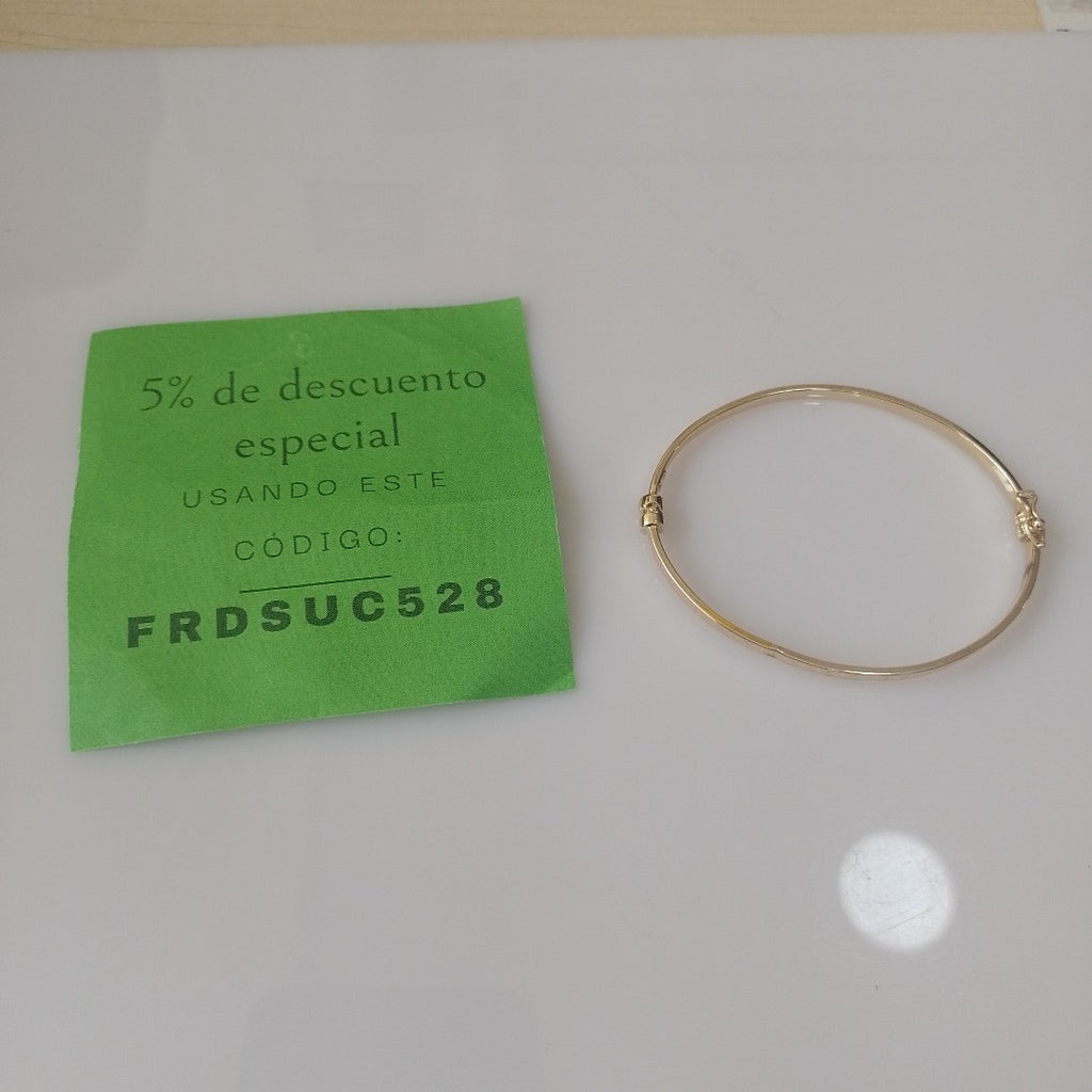 PULSERA RIGIDA ORO 14 K 3,70 GRMS (SEMINUEVO)