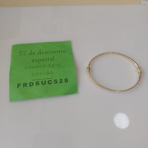 PULSERA RIGIDA ORO 14 K 3,70 GRMS (SEMINUEVO)
