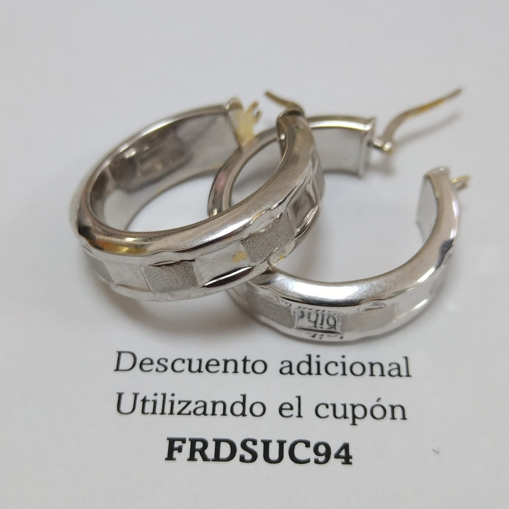 ARRACADAS PAR ORO BLANCO 10 K 5,20 GRMS (SEMINUEVO)