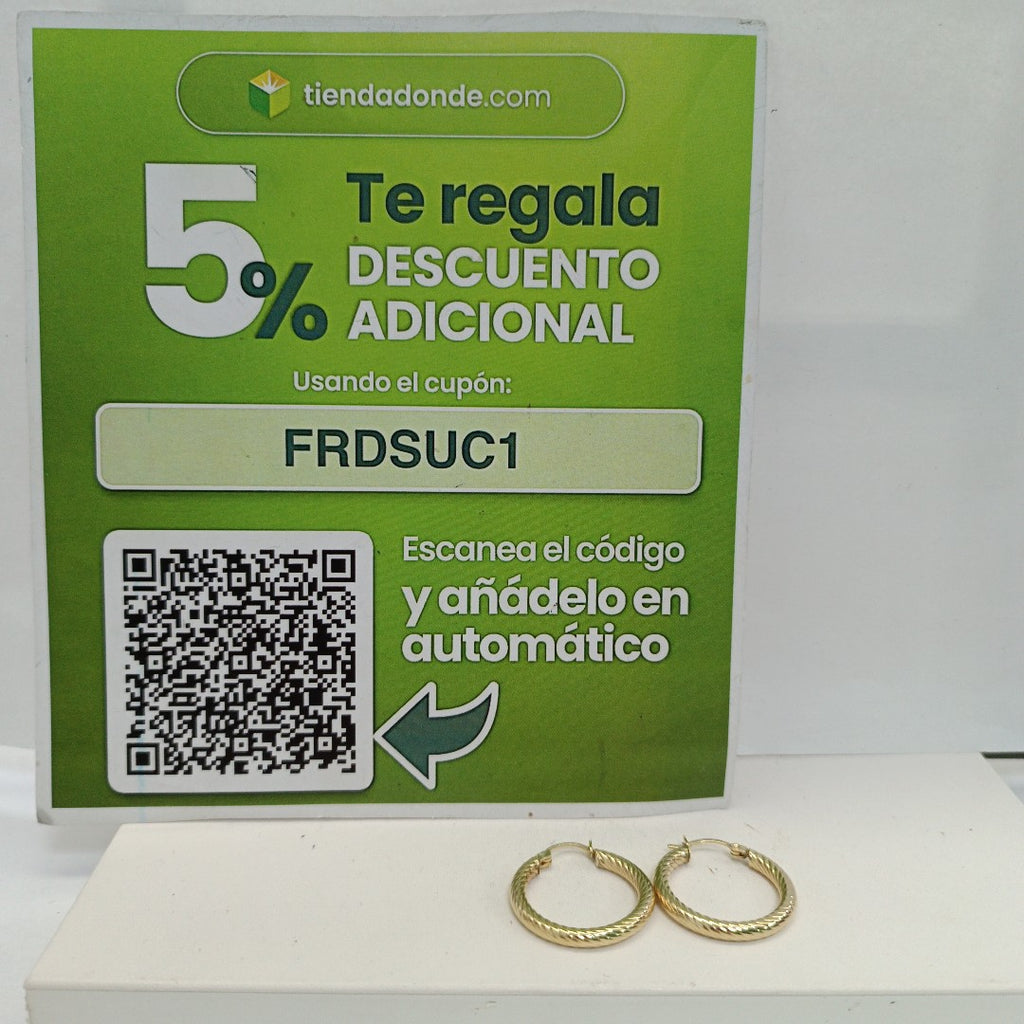 ARRACADAS PAR ORO 14 K 2.9 GRMS (SEMINUEVO)