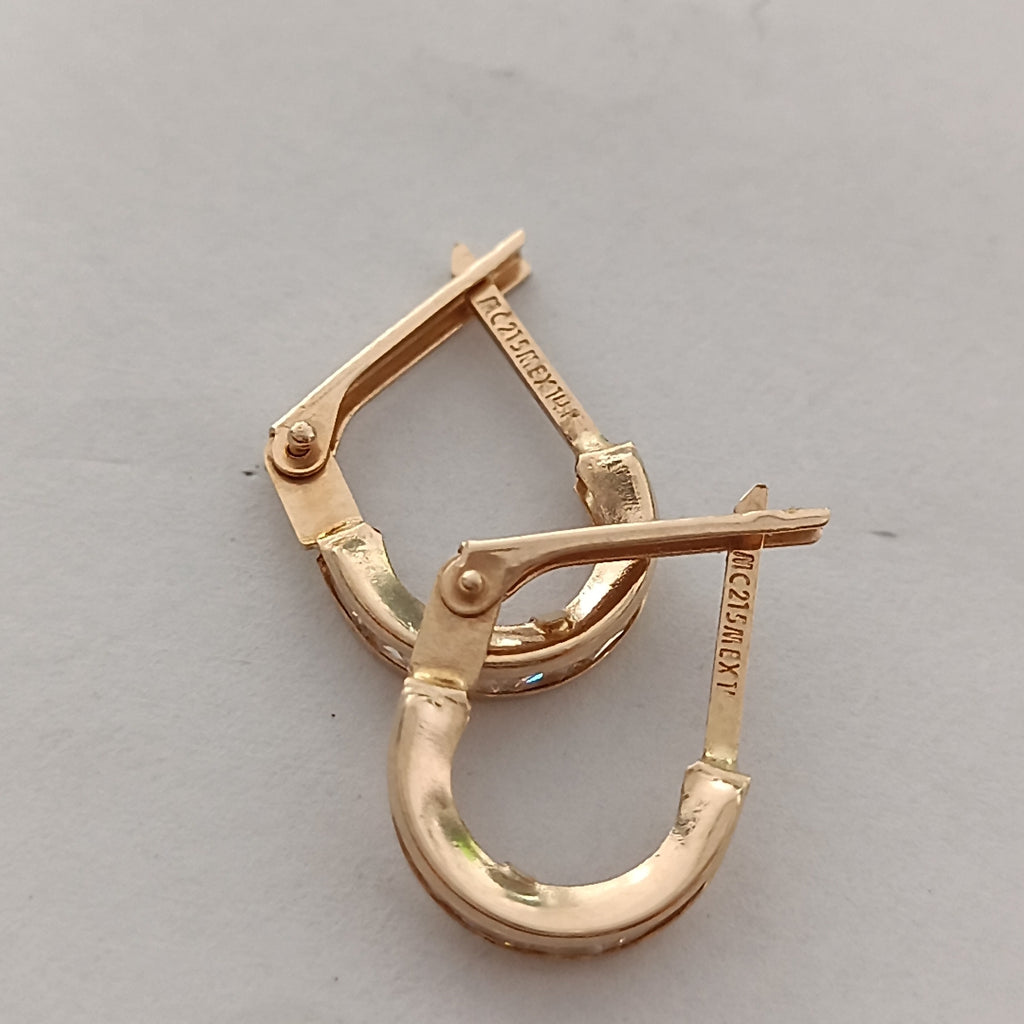 ARRACADAS PAR ORO 14 K 1.3 GRMS (SEMINUEVO)
