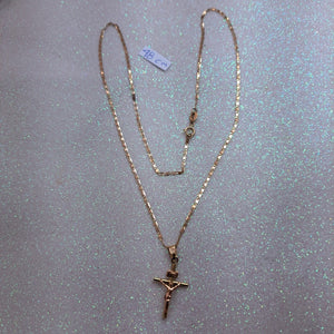 CADENA, CRISTO ORO 10 K 2.6 GRMS (SEMINUEVO)