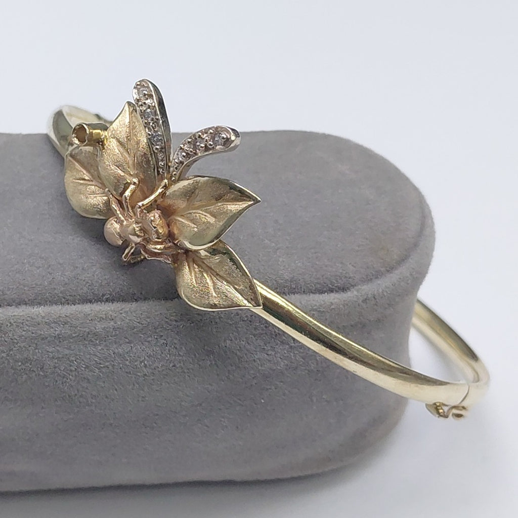 PULSERA RIGIDA ORO 14 K 8.8 GRMS (SEMINUEVO)