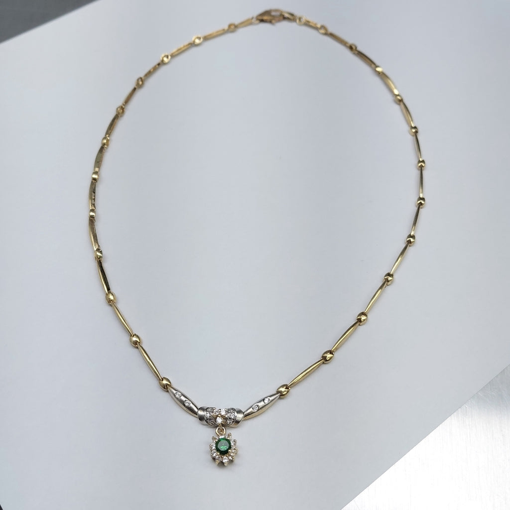 GARGANTILLA ORO, ORO BLANCO 14 K 12.9 GRMS (SEMINUEVO)