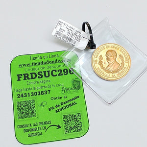 MEDALLA CONMEMORATIVA ORO 21 K 24.7 GRMS (SEMINUEVO)