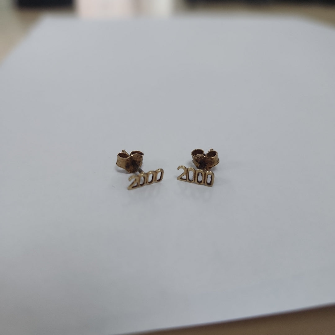 BROQUELES PAR ORO 14 K 0,60 GRMS (SEMINUEVO)