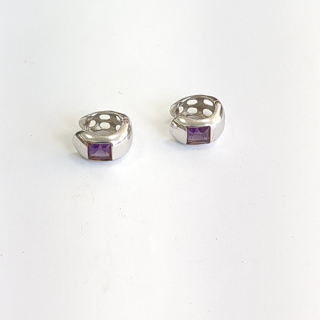ARRACADAS PAR ORO BLANCO 14 K 4,40 GRMS (SEMINUEVO)