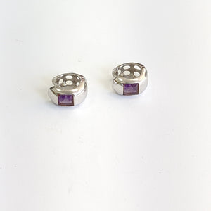 ARRACADAS PAR ORO BLANCO 14 K 4,40 GRMS (SEMINUEVO)