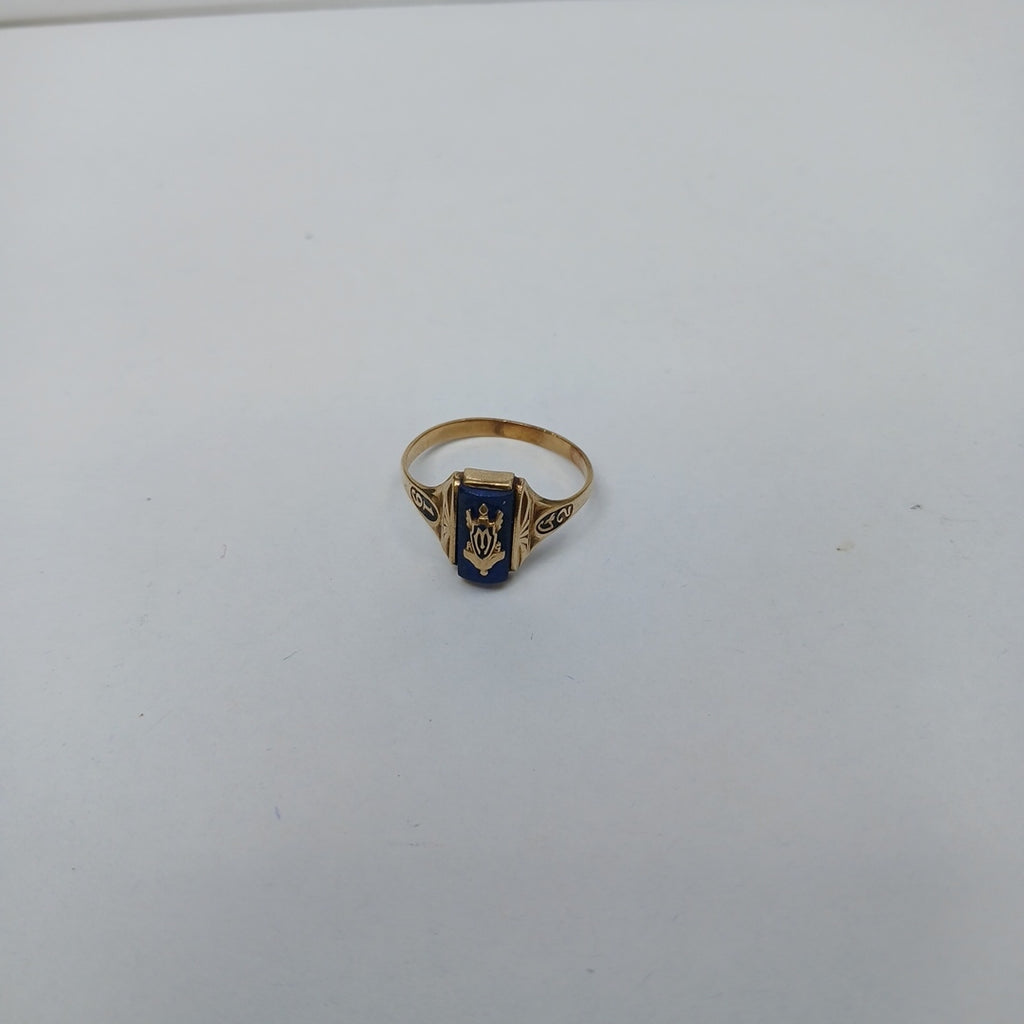 ANILLO DE GRADUACIÓN ORO 10 K 2.7 GRMS (SEMINUEVO)