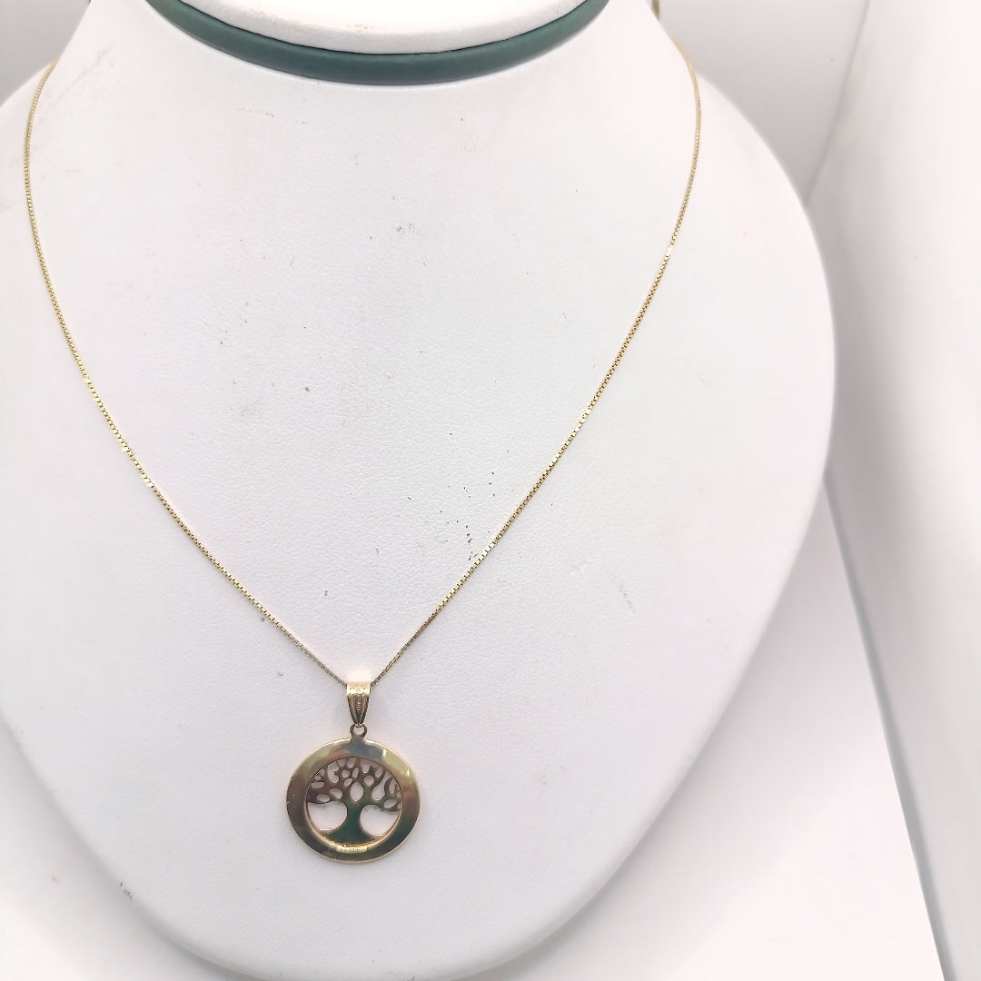 CADENA, DIJE ORO 14 K 4 GRMS (SEMINUEVO)