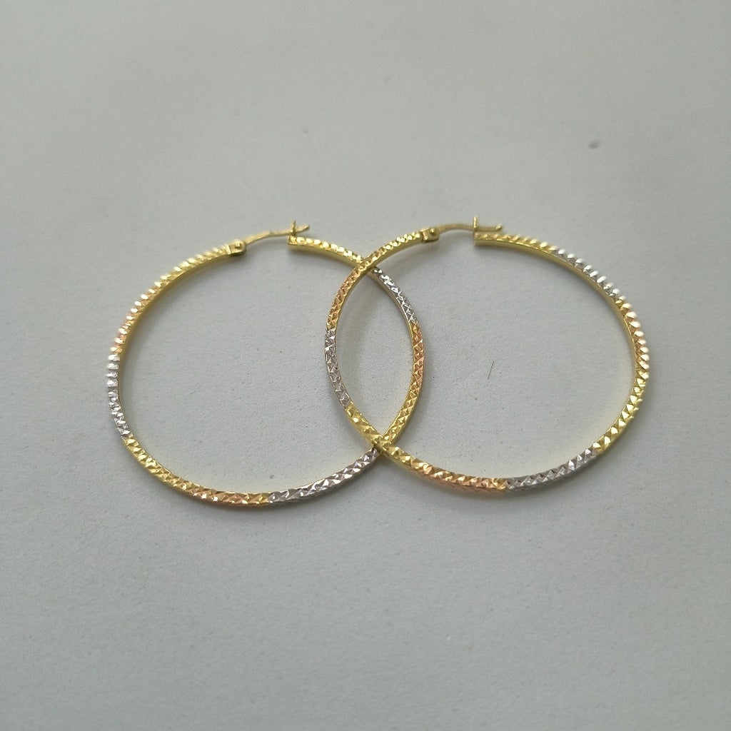 ARRACADAS PAR ORO, ORO COMBINADO 10 K 2.8 GRMS (SEMINUEVO)