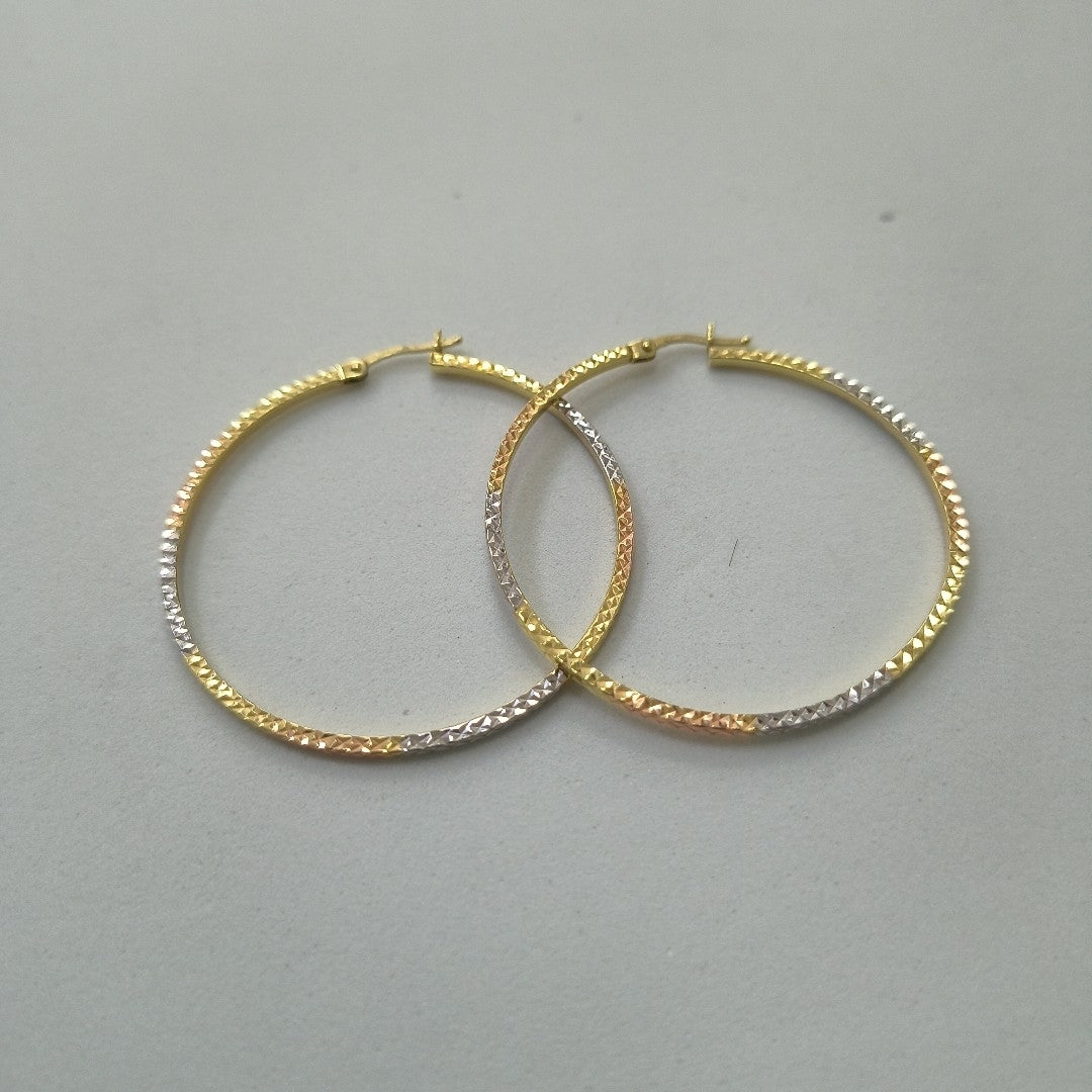 ARRACADAS PAR ORO, ORO COMBINADO 10 K 2.8 GRMS (SEMINUEVO)