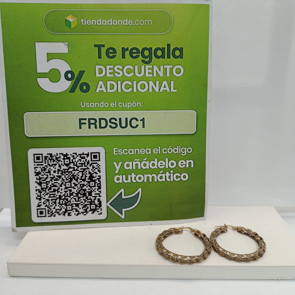ARRACADAS PAR ORO 10 K 4 GRMS (SEMINUEVO)