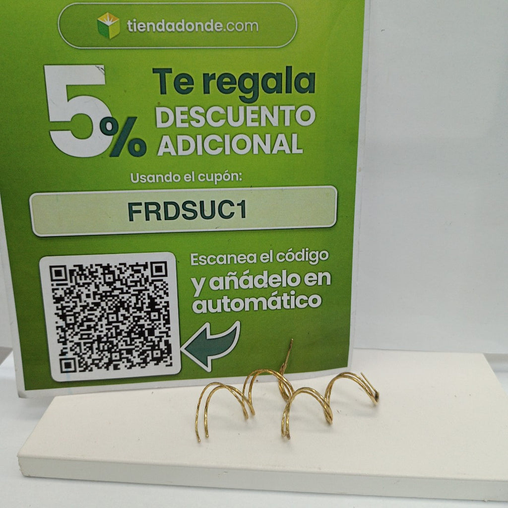 BROQUELES PAR ORO 14 K 3.1 GRMS (SEMINUEVO)