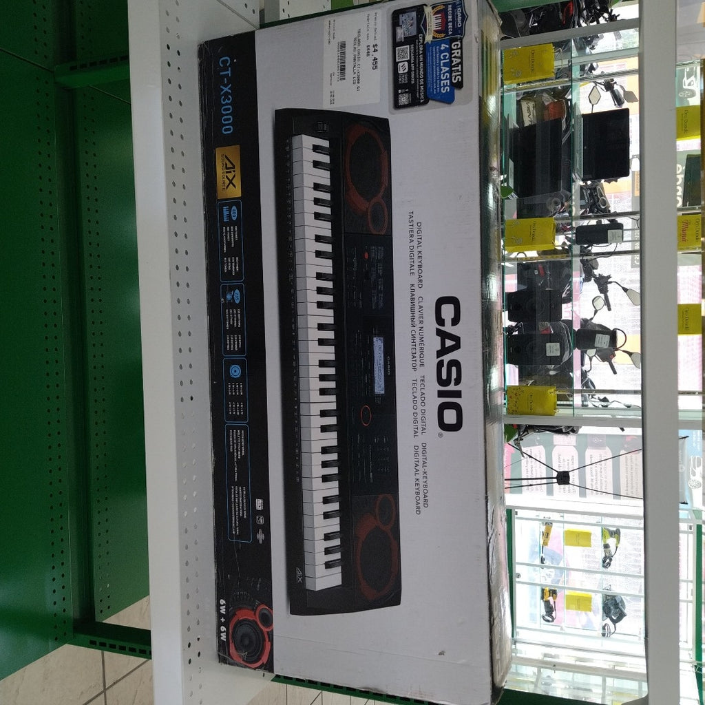 TECLADO CASIO CT-X3000 61 TECLAS PANTALLA LCD (SEMINUEVO)