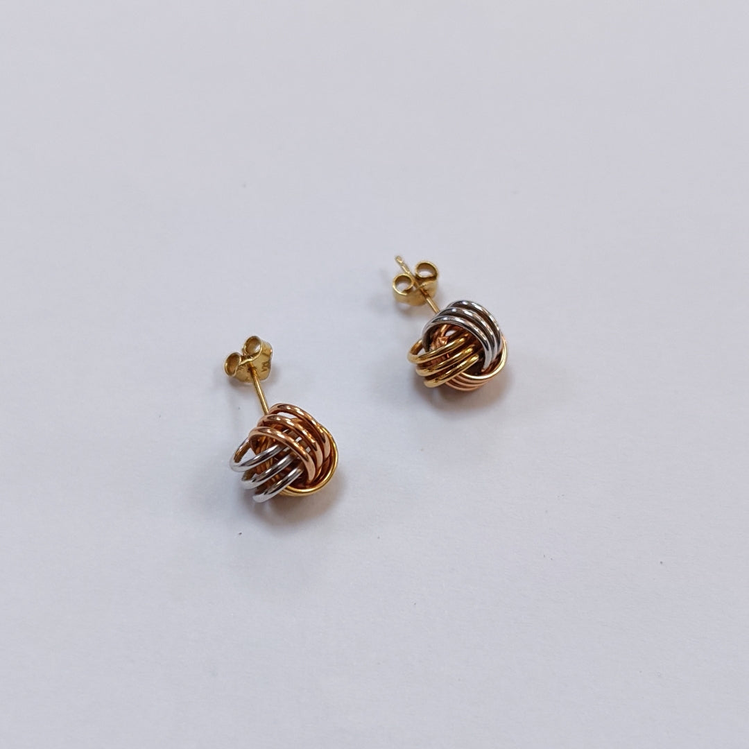 BROQUELES PAR ORO COMBINADO 14 K 2,30 GRMS (SEMINUEVO)