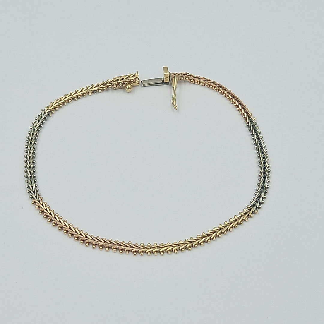 PULSERA ORO,ORO COMBINADO 10 K 6,30 GRMS (SEMINUEVO)