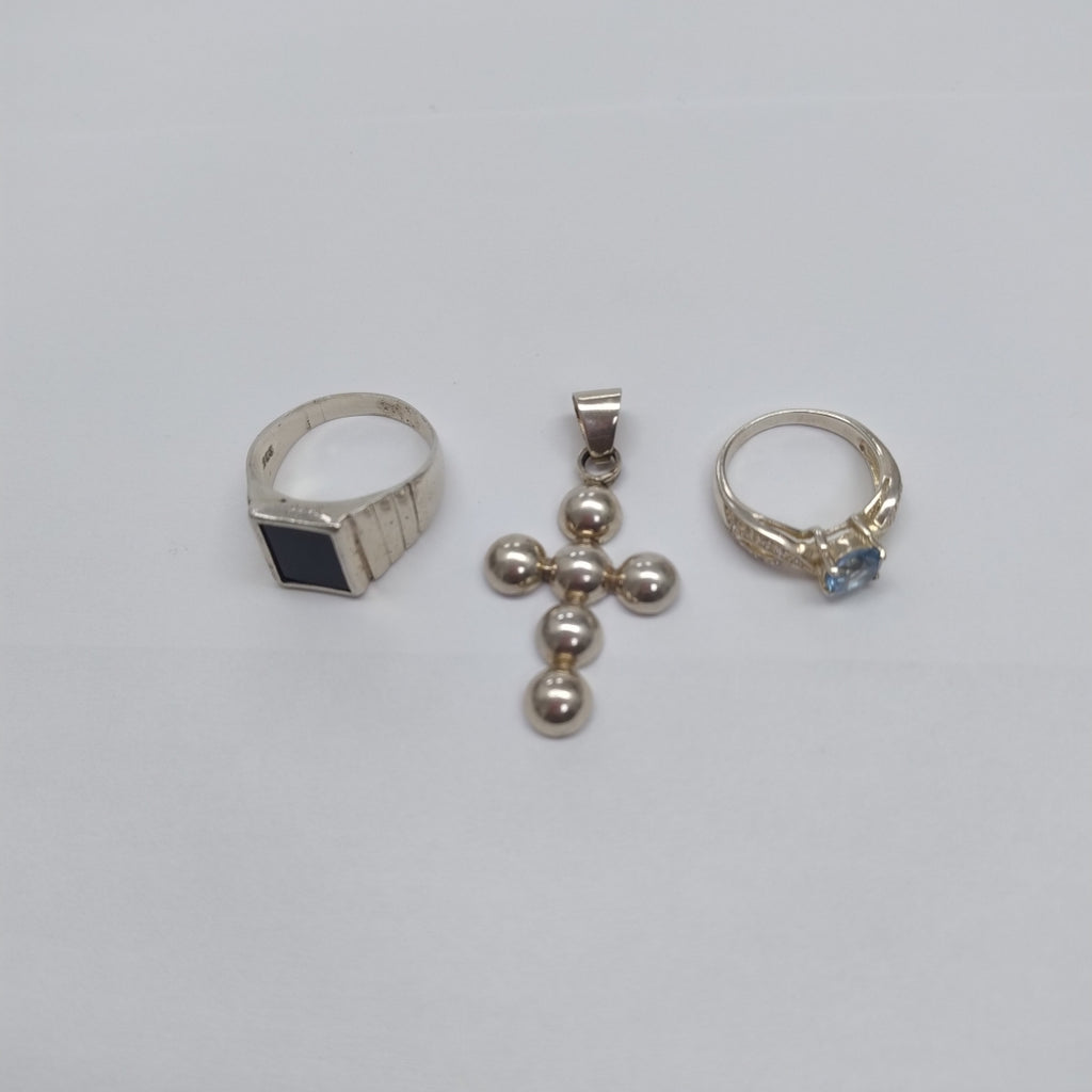 ANILLITO, CRUZ PLATA 19.4 GRMS (SEMINUEVO)