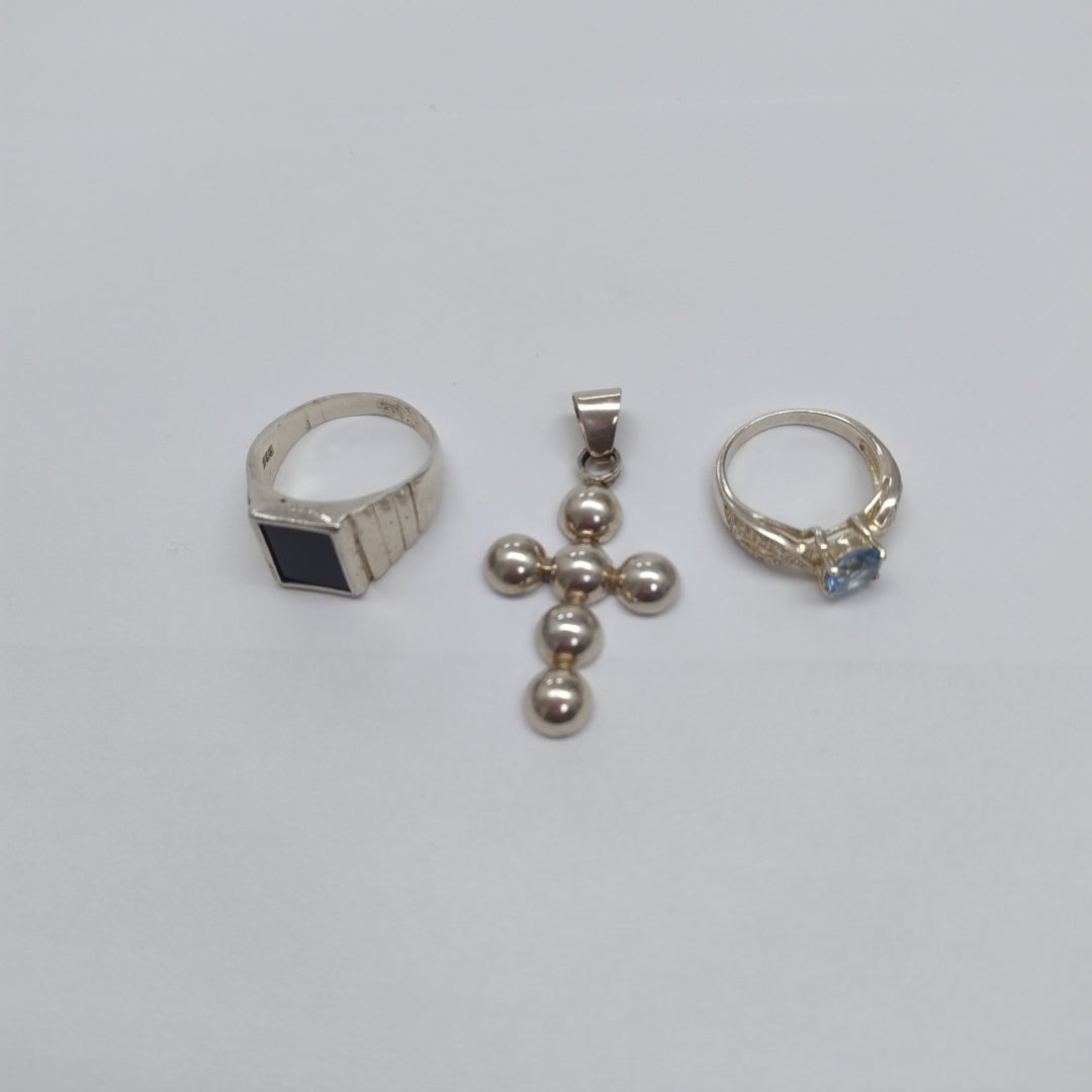 ANILLITO, CRUZ PLATA 19.4 GRMS (SEMINUEVO)