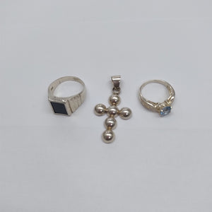 ANILLITO, CRUZ PLATA 19.4 GRMS (SEMINUEVO)