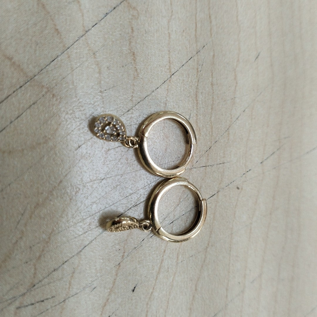 ARETES PAR ORO 14 K 2.1 GRMS (SEMINUEVO)