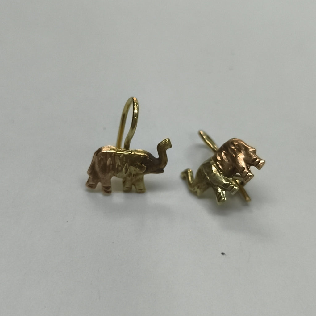 ARETES PAR ORO, ORO COMBINADO 10 K 1.2 GRMS (SEMINUEVO)